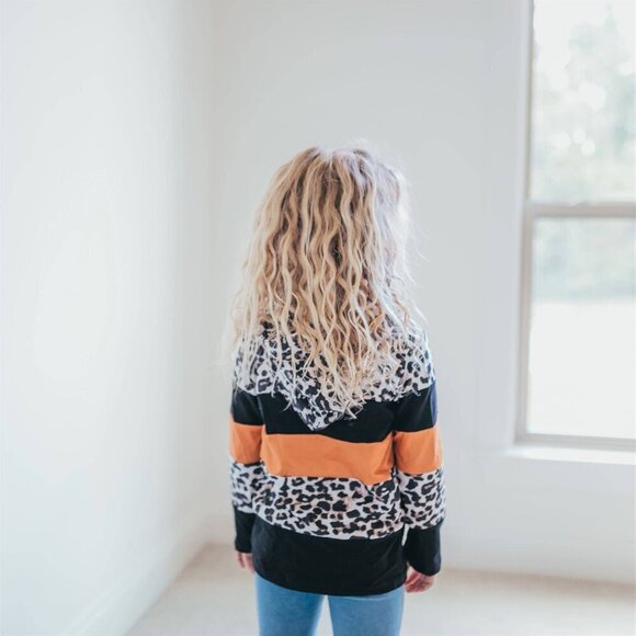 Black & Leopard Print Hoodie Shirt - Picture 5 of 11